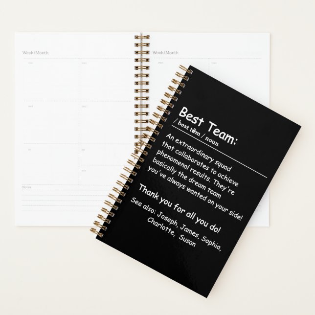 Best Team Definition employee appreciation Custom Planner (Display)