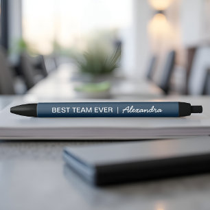 Best Team Ever Custom Employee Appreciation Navy Pen