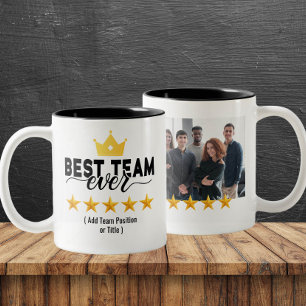Best Team Ever Custom Name & Photo Two-Tone Coffee Mug