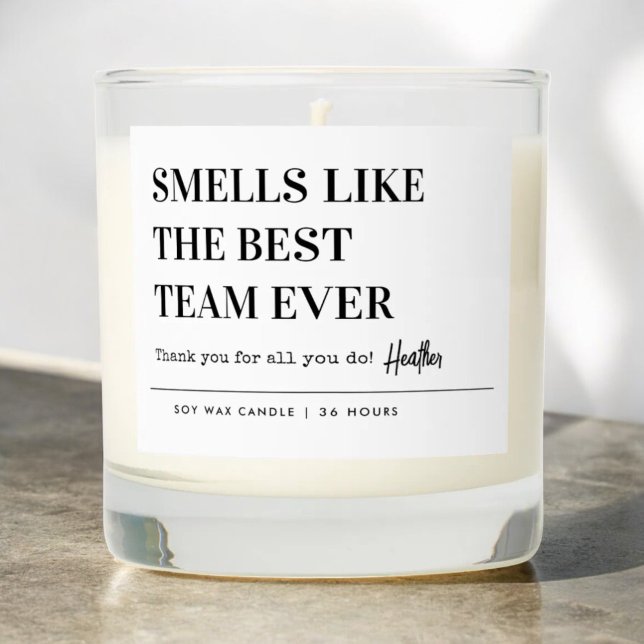Best Team Ever Employee Appreciation Gift  Scented Candle (Creator Uploaded)