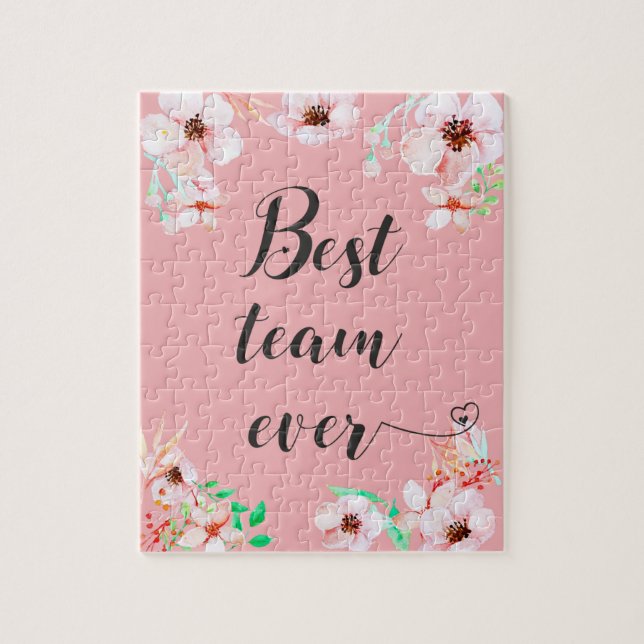 Best Team ever Office teamwork Motivational Quote Jigsaw Puzzle (Vertical)