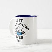 Best Team Leader Ever, Custom Name Two-Tone Coffee Mug (Front Left)