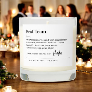 Best Team Thank You Employee Appreciation Gift  Scented Candle