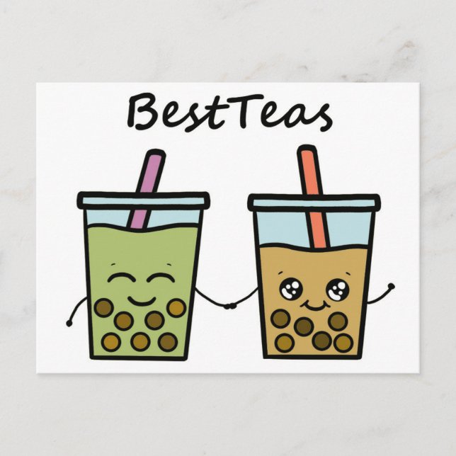 "Best-Teas" Card – A Perfect Blend of Cute and Fun (Front)