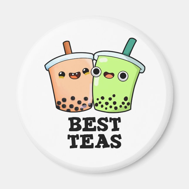 Best Teas Funny Besties Boba Tea Pun  Magnet (Front)