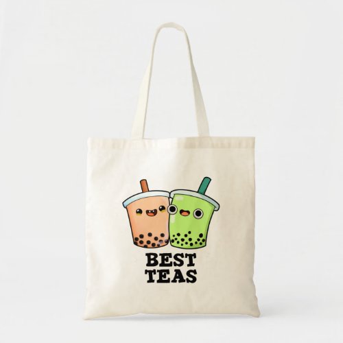 Best Teas Funny Besties Boba Tea Pun  Tote Bag