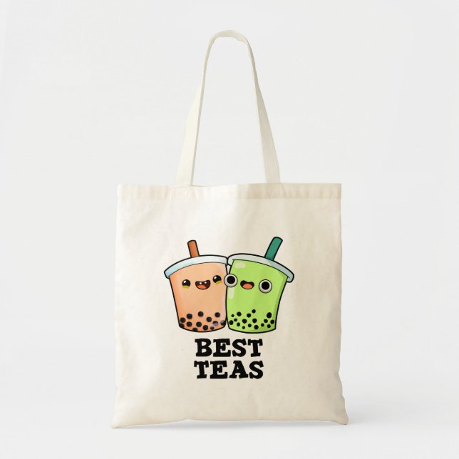 Best Teas Funny Besties Boba Tea Pun  Tote Bag (Front)