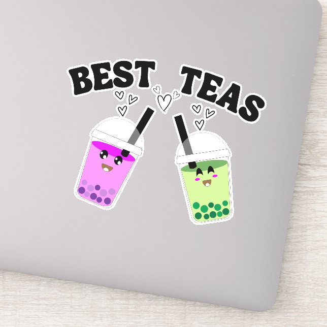 Best Teas, Matcha bubble tea Sticker (Detail)
