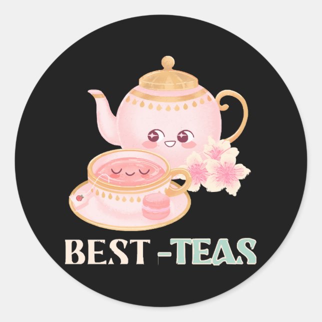 Best-Teas Tea Lovers Classic Round Sticker (Front)