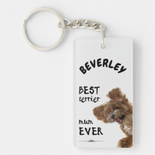 Best terrier mum ever  keychain