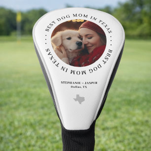 Best Texas Dog Mom Personalized Photo Golf Head Cover