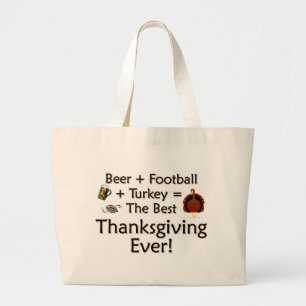 Best Thanksgiving Ever Large Tote Bag