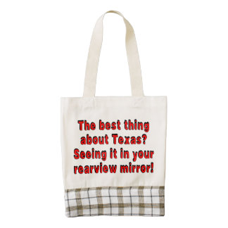 Best thing about Texas? Seeing it in your rearview Zazzle HEART Tote Bag