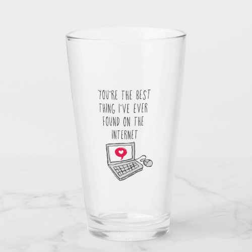 Best Thing on the Internet  Anniversary Gift Glass