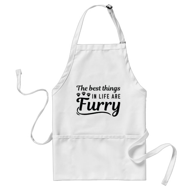 Best Things Furry Adult Apron (Front)
