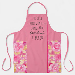 Best Things in Life Grandma's Kitchen Pink Floral Apron