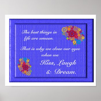 Best Things In Life Poster by ImpressImages at Zazzle