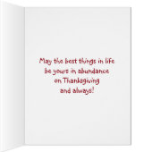 Best things in life - Thanksgiving greeting card (Inside (Right))