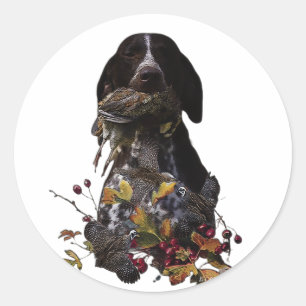 Best Times of Day to Hunt , GSP Classic Round Sticker