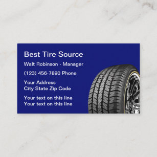Best Tire Store Business Card Template