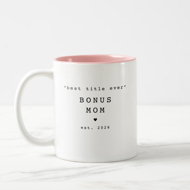 Best Title Ever Bonus Mom Custom Mug (Left)