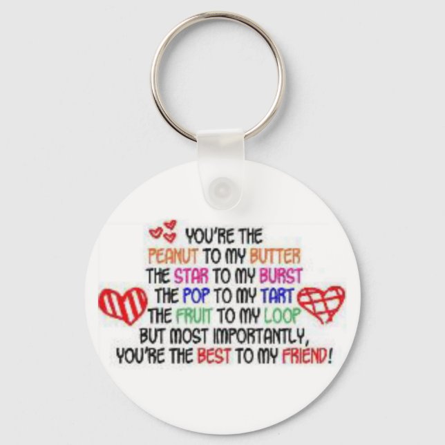 best to my friend keychain (Front)