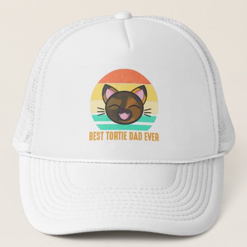 Best Tortie Dad Ever Cute Tortoiseshell Cat Lover Trucker Hat