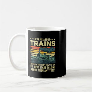 Best Train Art For Men Women Steam Locomotive Trai Coffee Mug