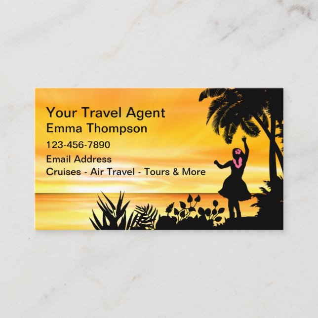 Best Travel Agent Business Card Template (Front)