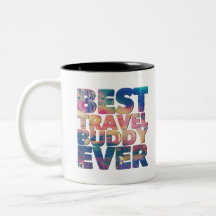 Best travel buddy ever colorful gift for bestie