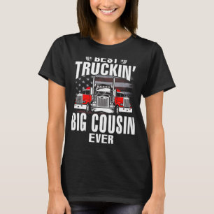 Best Truckin' BIG COUSIN Ever USA Flag Father's Da T-Shirt