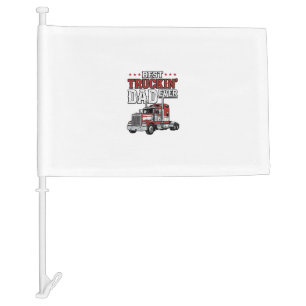 Best Truckin Dad Ever Vintage Truck Shirt Design_1 Car Flag