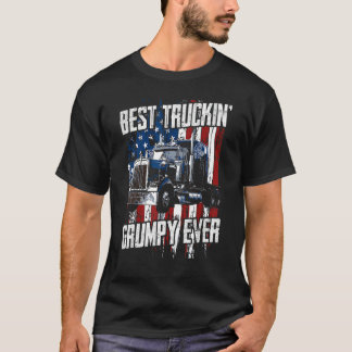 Best Truckin Grumpy Ever On Fathers Day Trucker dr T-Shirt