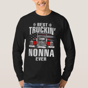 Best Truckin' NONNA Ever USA Flag Father's Day T-Shirt