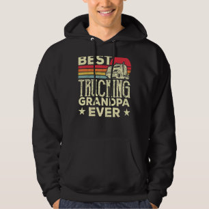 Best Trucking Grandpa Ever Vintage Trucker Truck F Hoodie