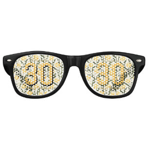 Best Tulip Themed Happy Birthday Retro Sunglasses