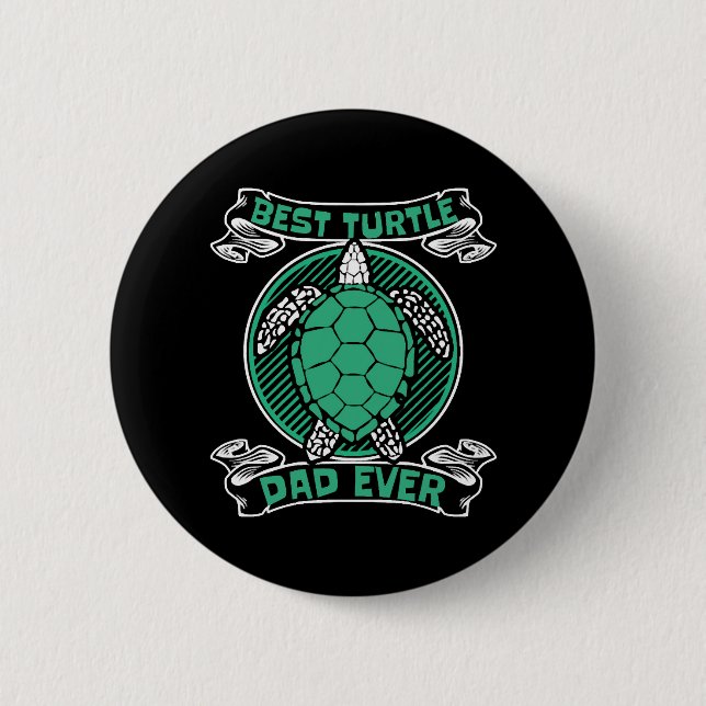 Best Turtle Dad Ever Alligator Snapping Lover Button (Front)