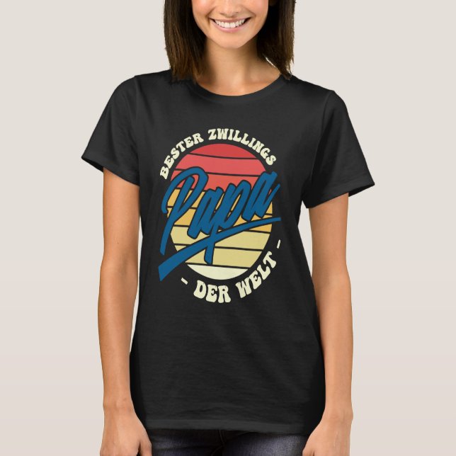 Best Twin Dad In The World Family Father T-Shirt (Front)
