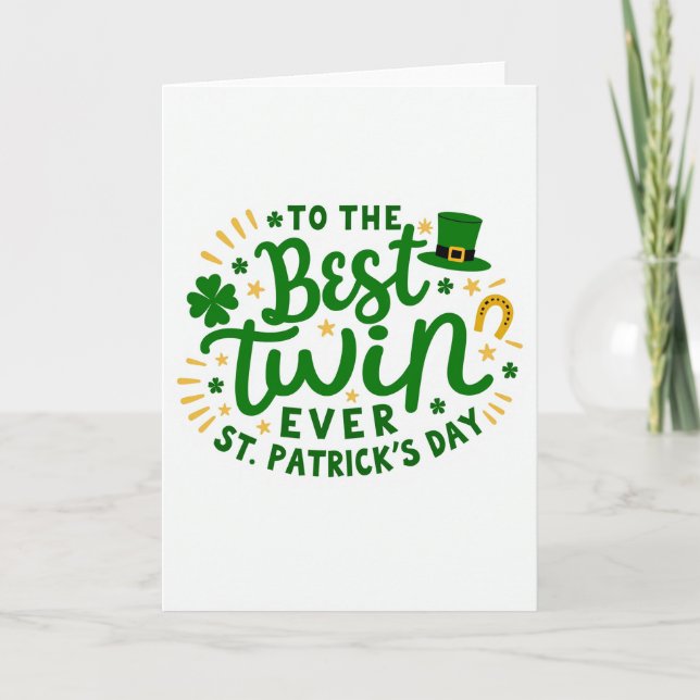 Best Twin St Patricks Day Card (Front)