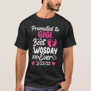 Best Twosday Promoted To Gigi Great Grandma New Ba T-Shirt