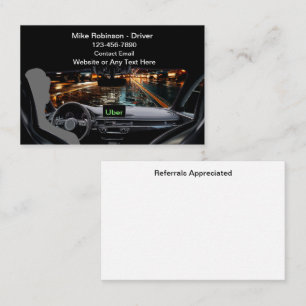 Best Uber Driver Ride Hailing Business Cards