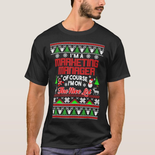 Best Ugly Christmas Sweater Gift For Marketing Man (Front)