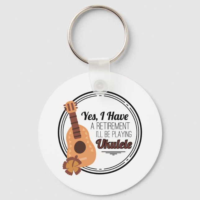 Best Ukulele Musician Gift Keychain (Front)