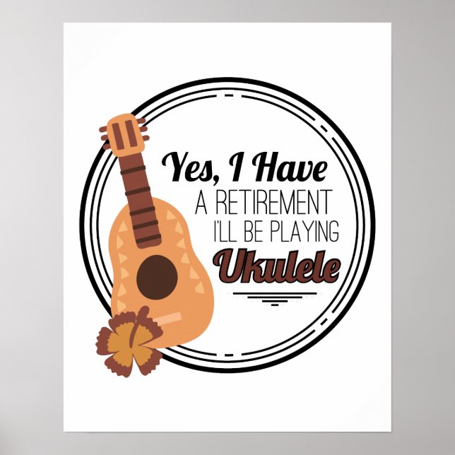 Best Ukulele Musician Gift Poster (Front)