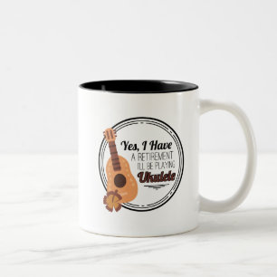 Best Ukulele Musician Gift Two-Tone Coffee Mug
