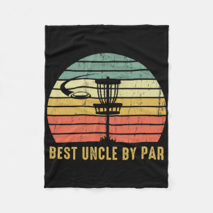 Best Uncle By Par Funny Disc Golf Gift For Men  Fleece Blanket