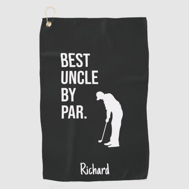 Best Uncle By Par Golfer  Golf Towel (Front)