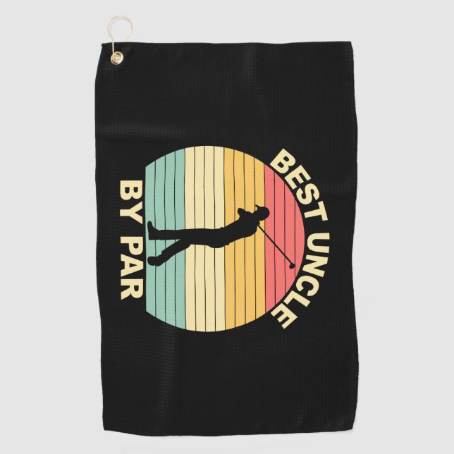 Best Uncle By Par - Golfing Golf Towel (Front)