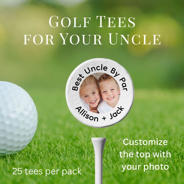Best Uncle By Par Photo Golf Tees (Creator Uploaded)