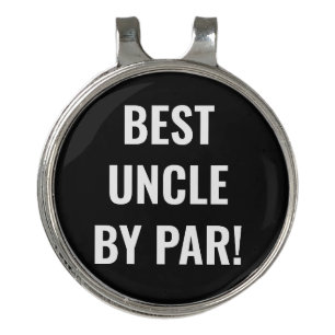 Best Uncle by Par Sports Golfer Lettering Golf Hat Clip